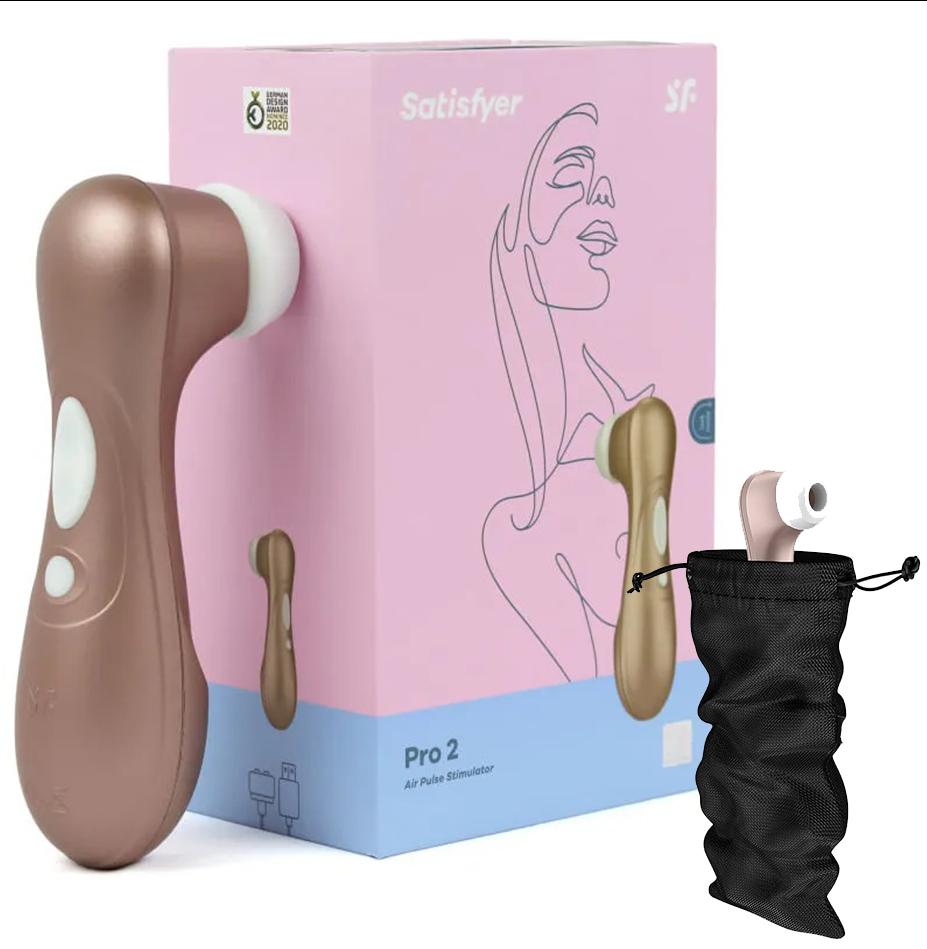 Vibrador Satisfyer Pro 2 Con ventosa de pezones punto G del clítoris Color Rosa Con Bolsa para guardar