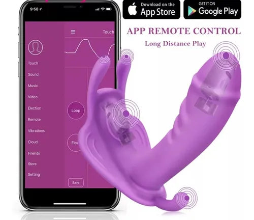Vibrador tipo Mariposa Estimulador Bluetooh