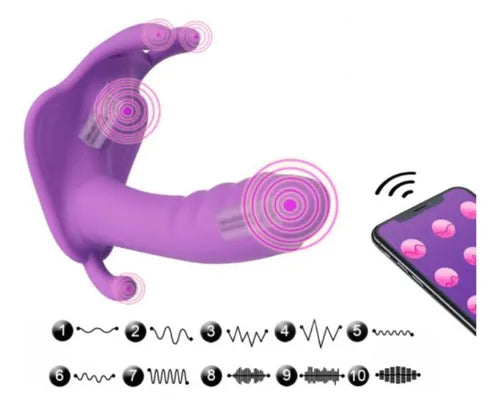 Vibrador tipo Mariposa Estimulador Bluetooh