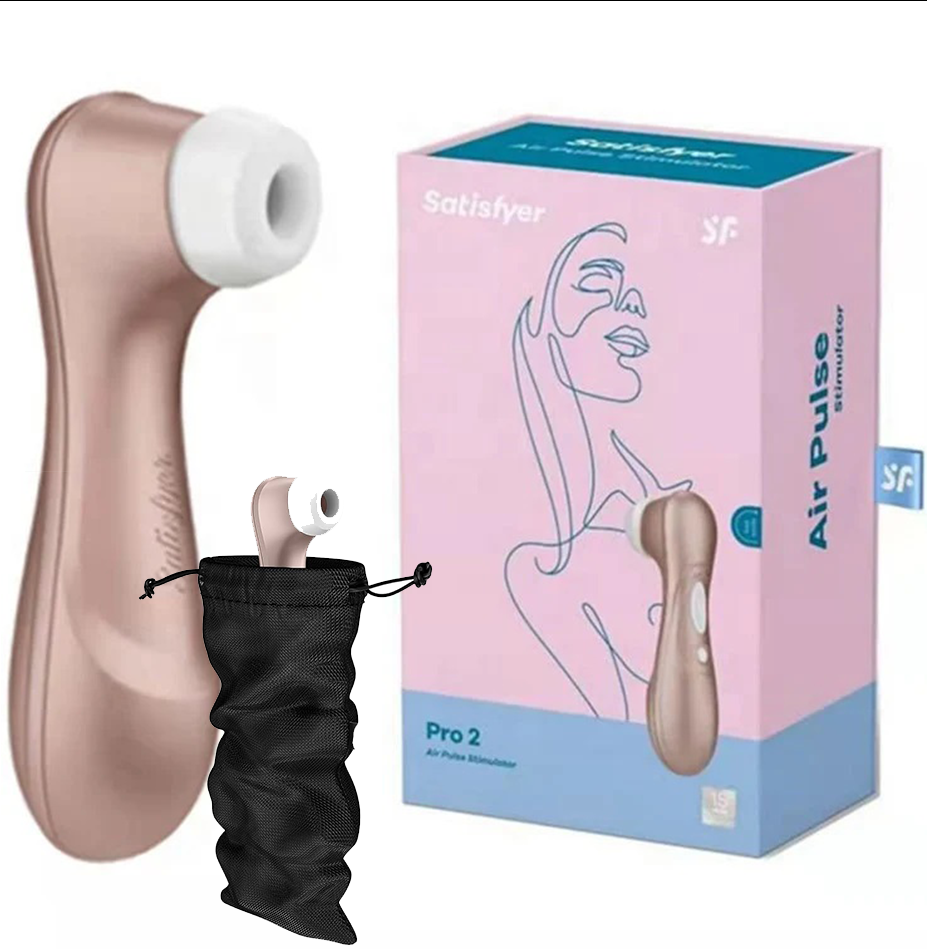Vibrador Satisfyer Pro 2 Con ventosa de pezones punto G del clítoris Color Rosa Con Bolsa para guardar